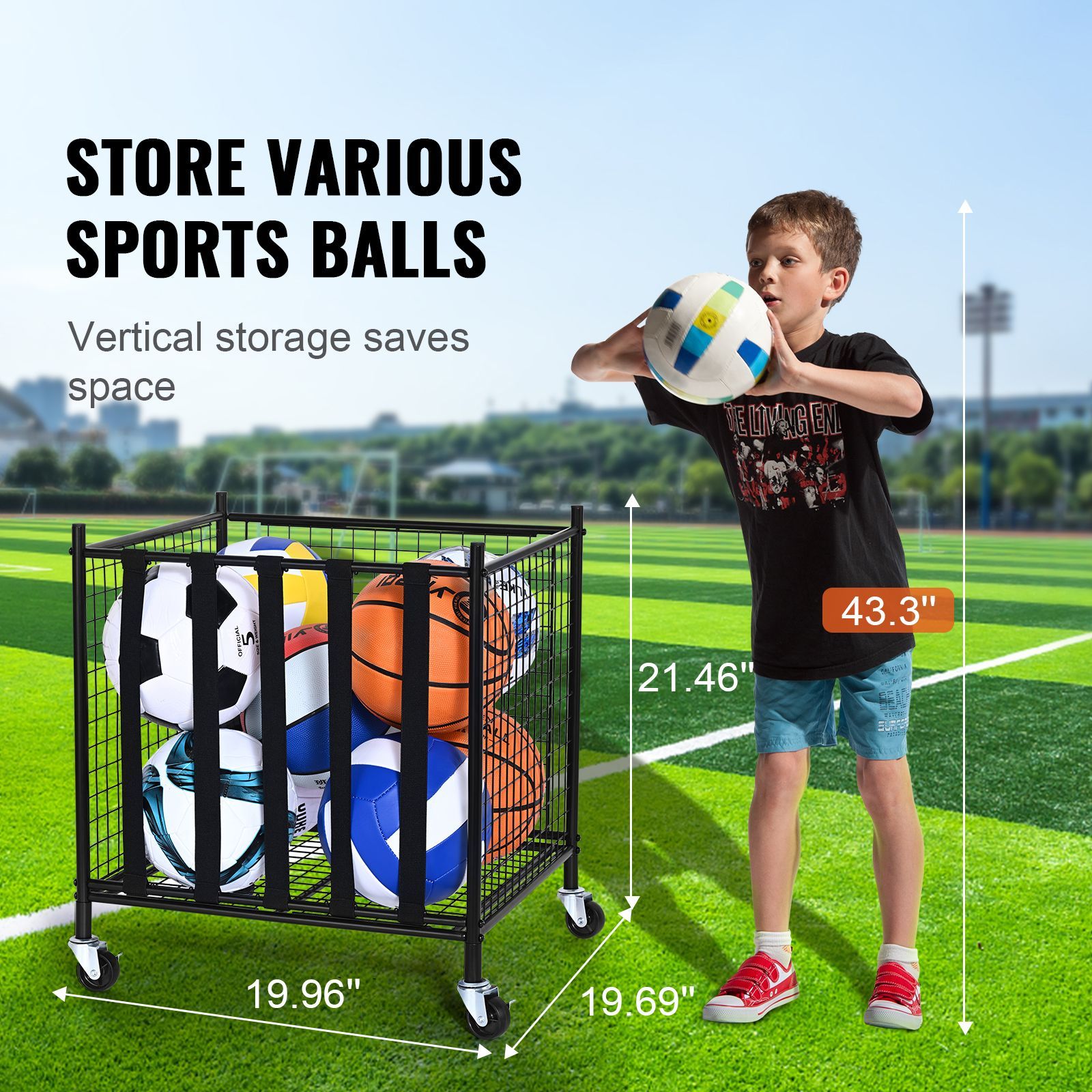 Carrello Porta Palloni Sportiv - Sports Equipment Outdoor Storage recensione e prezzo