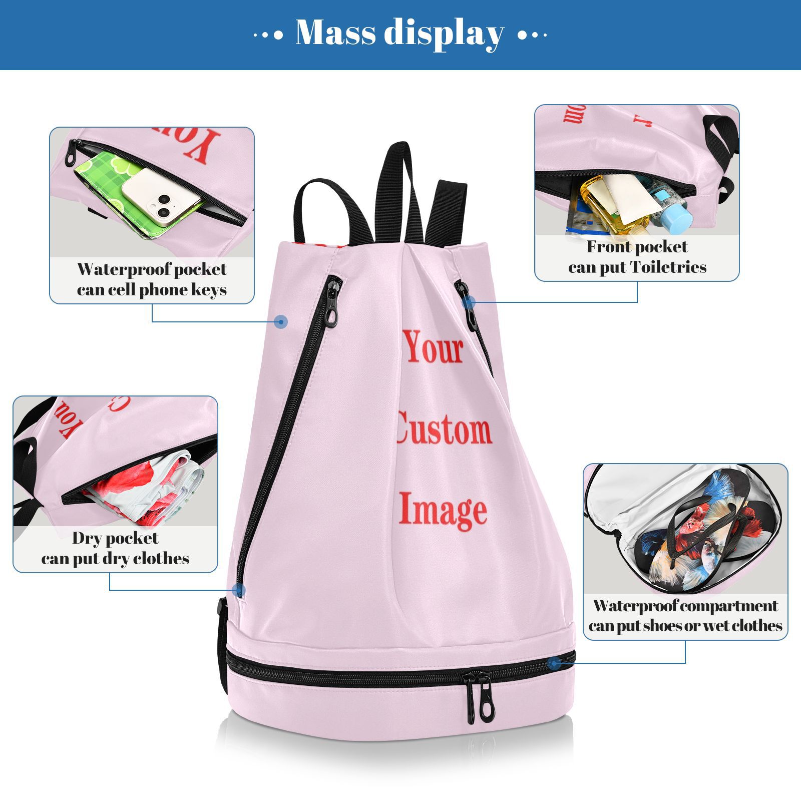 Uomo donna borsa da palestra z - Sports Equipment Outdoor Storage recensione e prezzo